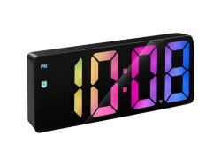 Pronett XJ5828 Multifunkční hodiny s budíkem a teploměrem, černé