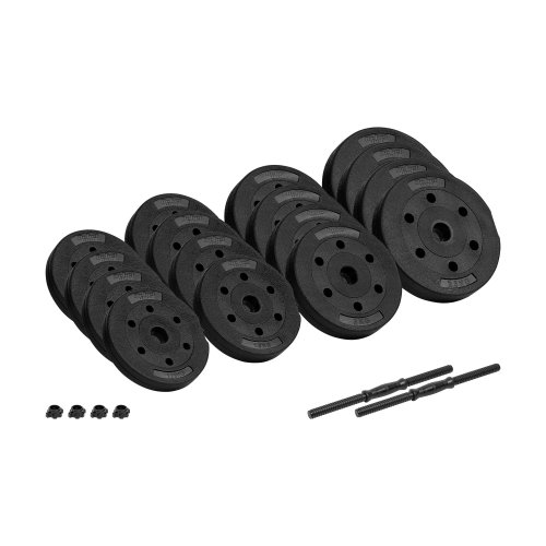 Rebel RBA-2328 Nastaviteľné činky 2 x 15 kg, čierne