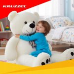 Kruzzel 25925 Velký plyšový medvěd 180 cm, krémový