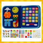 Kruzzel 26881 Montessori senzorická kniha, modrá