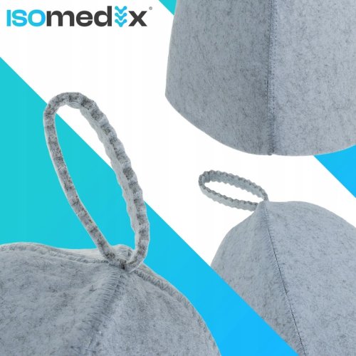Isomedix 26455 Plstená saunová čiapka, sivá