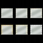 Soulima 26129 Kosmetické zrcadlo s osvětlením 15 LED, 58 x 46 cm