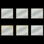 Soulima 26129 Kosmetické zrcadlo s osvětlením 15 LED, 58 x 46 cm