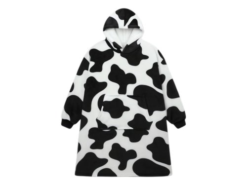 Ruhhy 26538 Televizní mikina s kapucí XXL, černobílá