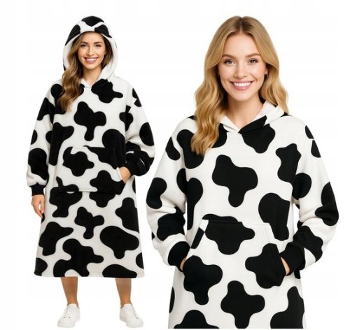 Ruhhy 26538 Televizní mikina s kapucí XXL, černobílá