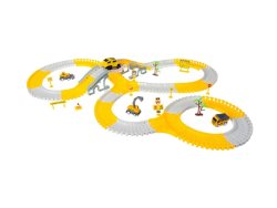 ISO 26539 Autodráha s autíčkem a stavebními stroji 255 dílů 