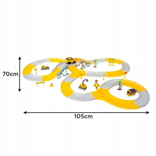 ISO 26539 Autodróm s autami a stavebnými strojmi 255 kusov