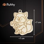 Ruhhy 26471 Sada dřevěných vánočních ozdob na vybarvení, 24 ks