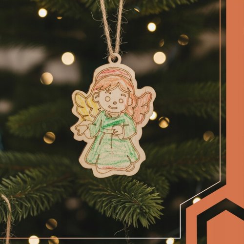 Ruhhy 26471 Sada drevených vianočných ozdôb na vyfarbovanie, 24 ks