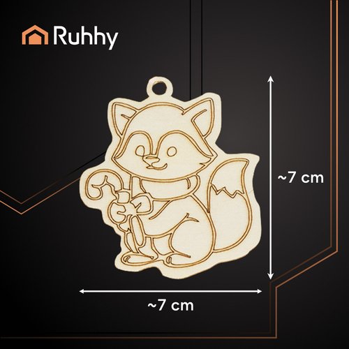 Ruhhy 26471 Sada drevených vianočných ozdôb na vyfarbovanie, 24 ks