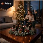 Ruhhy 26382 Sada LED sviečok na batérie 15 cm, 12 ks, čierna