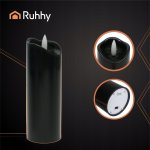 Ruhhy 26382 Sada LED sviečok na batérie 15 cm, 12 ks, čierna