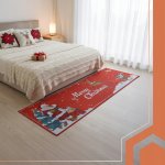 Ruhhy 26464 Vianočný koberec s motívom Veselé Vianoce 160 x 50 cm, červený