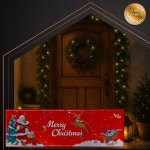 Ruhhy 26464 Vianočný koberec s motívom Veselé Vianoce 160 x 50 cm, červený