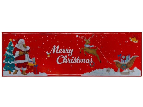 Ruhhy 26464 Vianočný koberec s motívom Veselé Vianoce 160 x 50 cm, červený