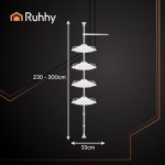 Ruhhy 26639 Teleskopická rohová polica, biela