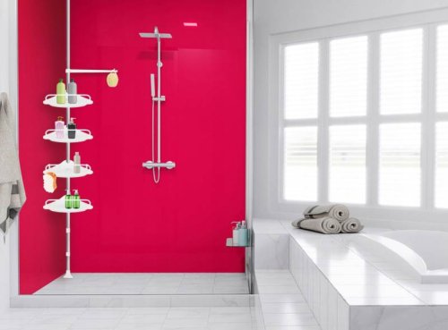 Ruhhy 26639 Teleskopická rohová polica, biela