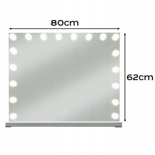 Soulima 25808 Kozmetické zrkadlo s 18 LED svetlami, 80 x 62 cm