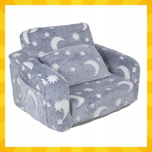 Kruzzel 26381 Dětské polohovací křeslo fluorescenční, 2 v 1