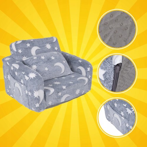 Kruzzel 26381 Detské ležadlo fluorescenčné, 2 v 1