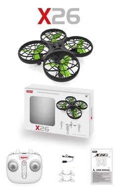 Syma KX7861 RC dron X26 s detekcí překážek, 2,4 GHz, černo-zelený