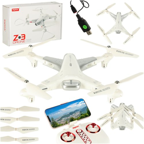 Syma KX7222 Dron RC Z3 WiFi, gyroskop, 720p HD, 2,4GHz bílý