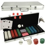 KIK KX4409 Poker set 500 žetonů, 2 balíčky karet XXL