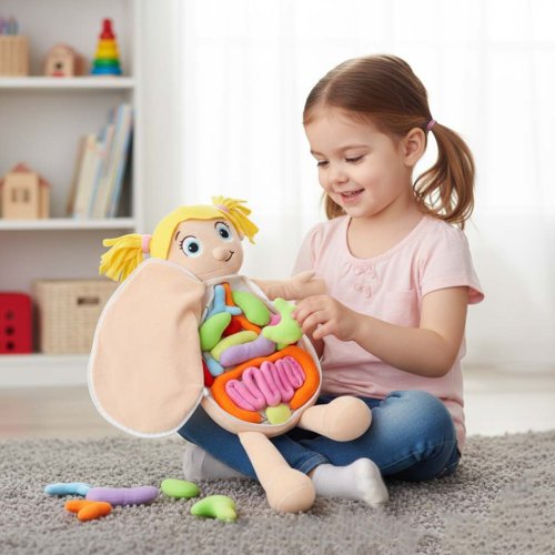 KIK KX2954 Edukačná bábika - anatomický model, dievča