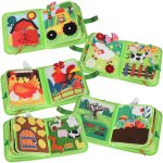KIK KX2956 Montessori senzorická kniha farma, zelená