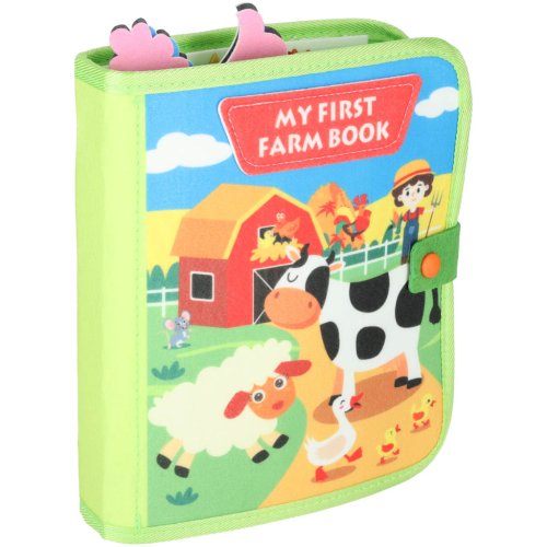 KIK KX2956 Montessori senzorická kniha farma, zelená