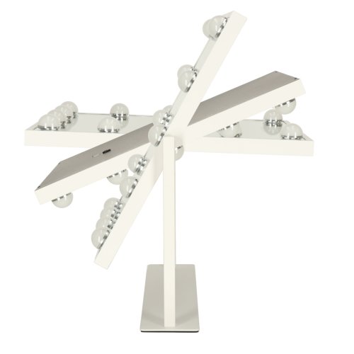 KIK KX3942 Kozmetické zrkadlo s LED svetlom, 12 žiaroviek, USB, 30 x 40 cm