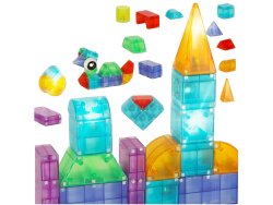 KIK KX3628 Magnetická stavebnice - 64 dílů, svítící 3D figury