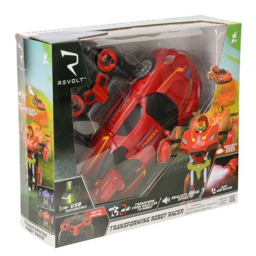 KIK KX3666 RC Robot Racer Transformer, na dálkové ovládání 2 v 1, červené