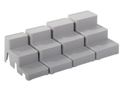 Verk 27026 Multifunkčný kozmetický organizér 4 ks, sivý