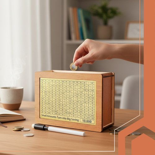 Ruhhy 24602 Dřevěná spořící pokladnička s výzvou 