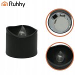 Ruhhy 26128 Sada LED sviečok na batérie 3,6 cm, 12 ks, čierna