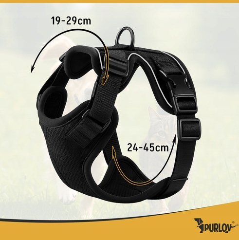 Purlov 26868 Postroj pre psa veľkosti. S, čierny