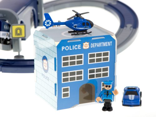 KIK KX5991 Elektrická policejní vláčkodráha – 92 dílů, délka trati 300 cm