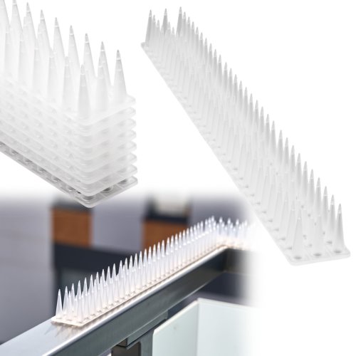 KIK KX3280 Ochranné hroty proti ptákům, 43 cm, 8 ks, bilé