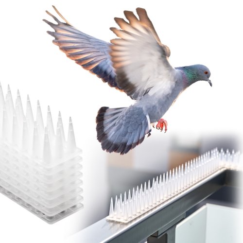 KIK KX3280 Ochranné hroty proti ptákům, 43 cm, 8 ks, bilé