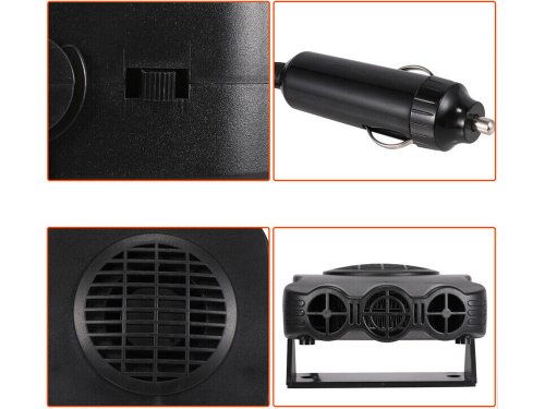 Verk 24204 Mini ohřívač čelního autoskla 12V/200W, černý