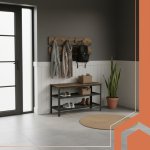 Ruhhy 27037 Stojan na topánky s lavičkou a vešiakom 73 cm