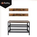 Ruhhy 27037 Stojan na topánky s lavičkou a vešiakom 73 cm