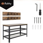 Ruhhy 27037 Stojan na topánky s lavičkou a vešiakom 73 cm