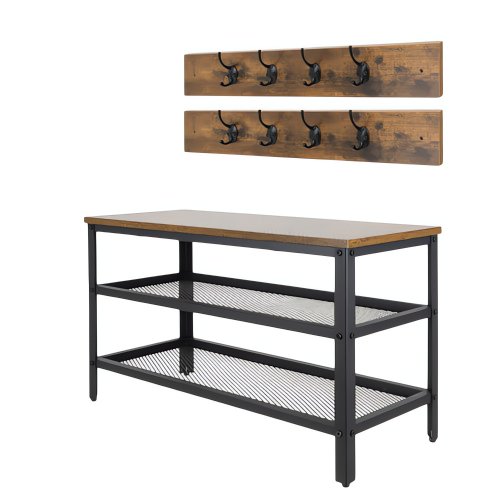 Ruhhy 27037 Stojan na topánky s lavičkou a vešiakom 73 cm