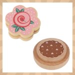 Kruzzel 26418 Dětský dřevěný čajový set s dortovým stojanem