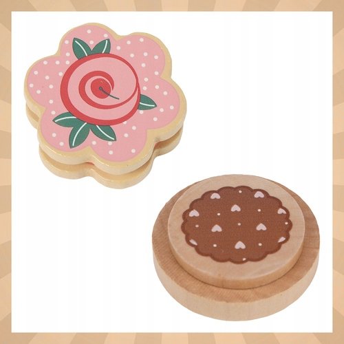 Kruzzel 26393 Dětský dřevěný čajový set, 15 dílů