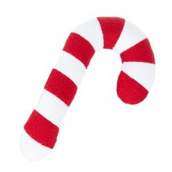 Ruhhy 27032 Vánoční dekorativní polštář ve tvaru hůlky 42 x 25 cm, červenobílý