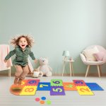 KIK KX4507 Pěnové puzzle skákací panák 33 x 33 x 1 cm, 11 dílů