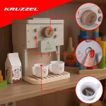 Kruzzel 26512 Detský drevený kávovar s príslušenstvom